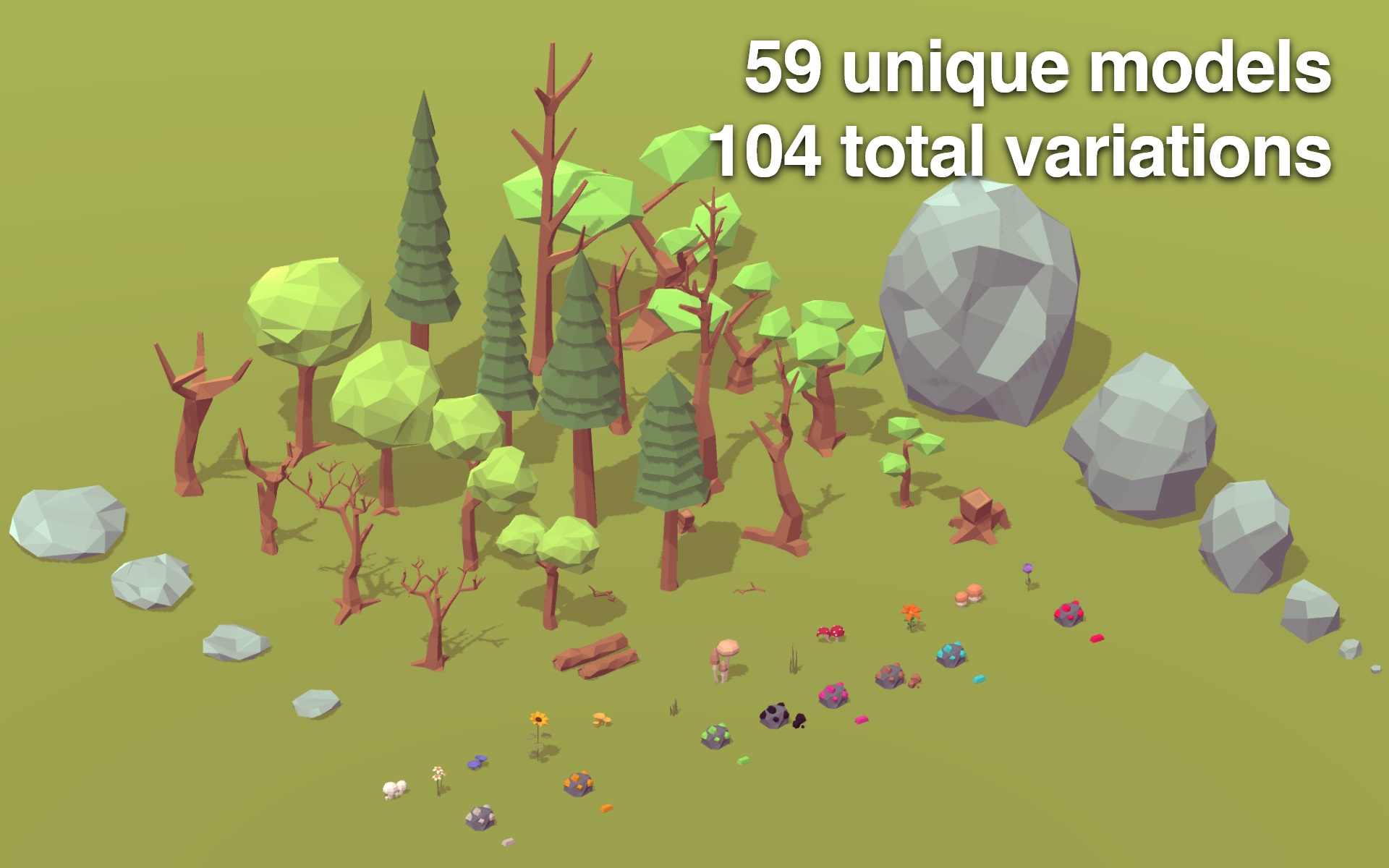 Low Poly Nature Pack Unity Asset